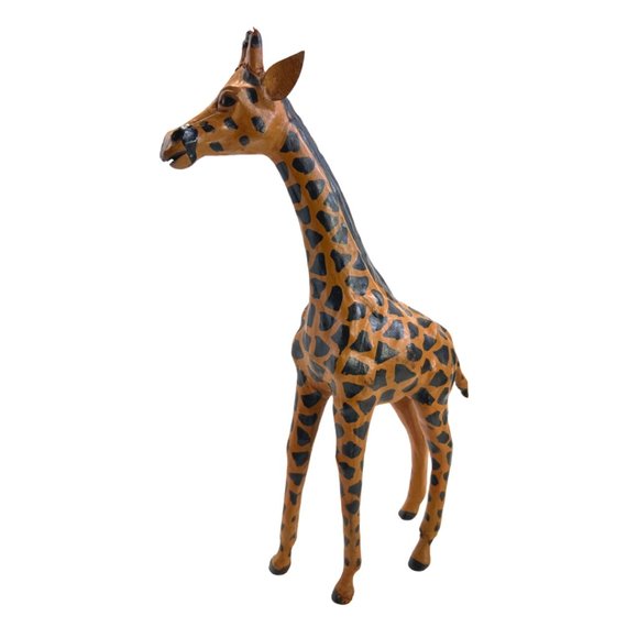 Hand Crafted Other - Vintage Handmade Leather Wrapped African Giraffe